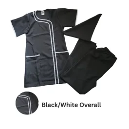 Domestic Overalls 3 Piece Set - X-Large, Black/White