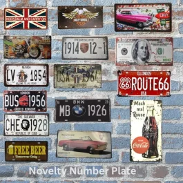 Metal Novelty Number Plates – 31x16cm