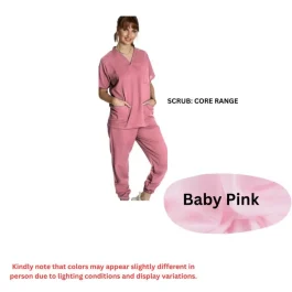 Scrub Workwear - Core Range - X-Small, Baby Pink